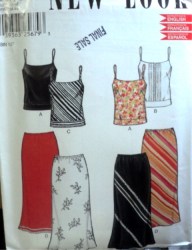 6164 NL STRAPPY BIAS OR NOT TOPS,BIAS SKIRT PATTERN 6-16